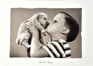 My First Puppy Photographic Print