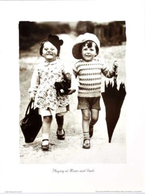 Playing At Being Mum And Dad Photographic Print