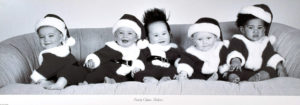Santa Claus Babies Photographic Print