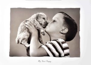 My First Puppy Photographic Print