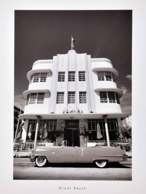 Miami The Marlin Hotel Miami Beach Car Photographic Print