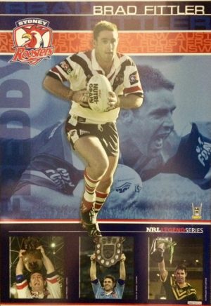 NRL Rugby League Sydney Roosters Brad Fittler NRL Legend Sport Print