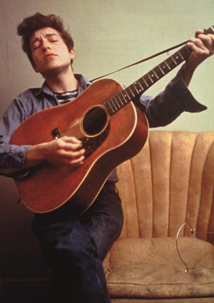 Bob Dylan Guitar Colour A1 Poster