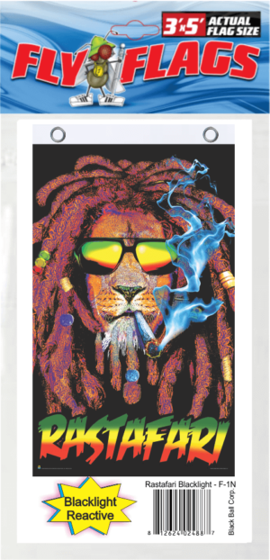 Rastafari Blacklight Reactive Flag - Image 4