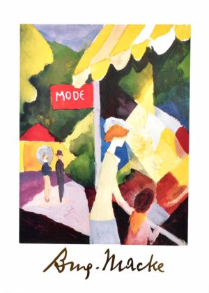 August Macke - The Miliners shop window Art Print