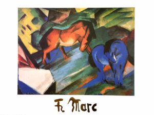 Franz Marc - Red and Blue Horses Art Print