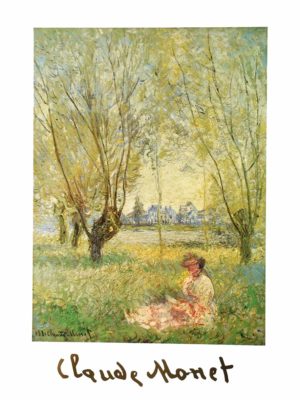 Claude Monet - Woman under the willows Art Print