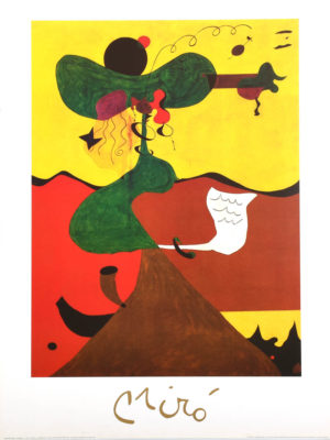 Joan Miro - Portrait of Mrs. Mill 1750 Art Print