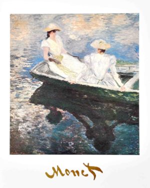 Claude Monet - Girls On A Boat Art Print