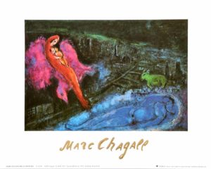 Marc Chagall - Bridge over the Seine Art Print