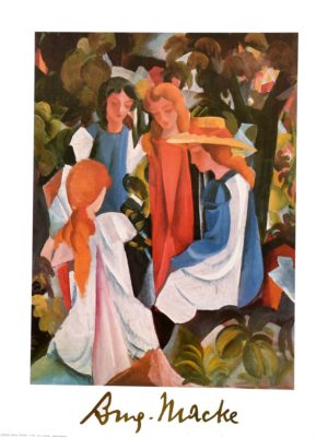 August Macke - Four Girls Art Print