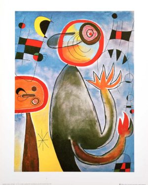 Joan Miro - Ladders Cross the Blue Sky in a Wheel of Fire, 1953