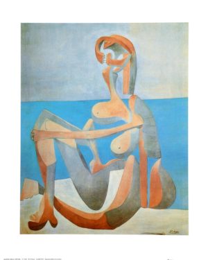 Pablo Picasso - Bather Sitting by the Sea, 1930 Art Print