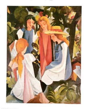 August Macke - Four Girls Art Print