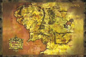 The Lord of the Rings Map Poster