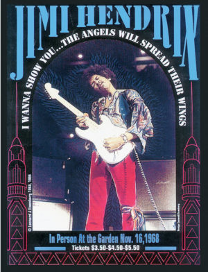 Jimi Hendrix At The Garden 1968 Tour Poster Art Print