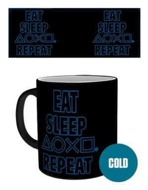 Eat Sleep Game Repeat HEAT CHANGING Mug - Image 2