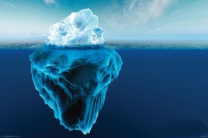 Glacier Dark Blue Water Poster