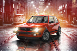 VW Golf GTI Car Poster