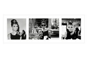 Audrey Hepburn Breakfast at Tiffany's Triptych Photographic Print