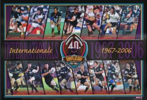 NRL Rugby League Penrith Panthers International Players 1967-2006 Sports Print (some wear)