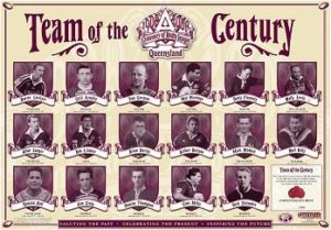 NRL Rugby League QLD Team of the Century 1908-2008 Ltd Ed Sport Print