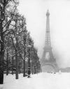 Paris Eiffel Tower In Snow Mini Poster
