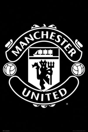 Manchester United Crest Black Poster