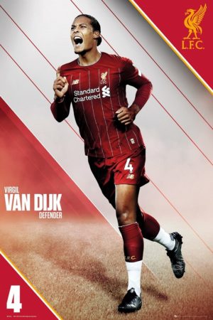 Liverpool Van Dijk 2019/2020 WINNERS PREMIERSHIP Poster