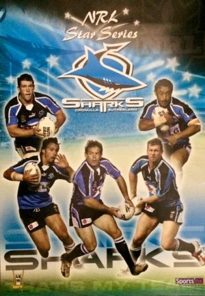 NRL Rugby League Cronulla Sutherland Sharks Star Series Sport Print