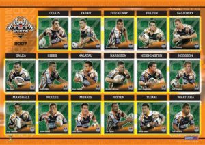 NRL Rugby League Wests Tigers Team 2007 Sport Print