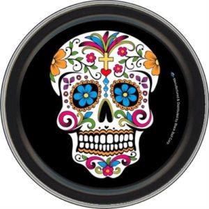 Sugar Skull Round Stash Tin