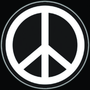 Peace Sign Round Stash Tin