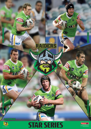 NRL Rugby League Canberra Raiders Star Series Sport Print