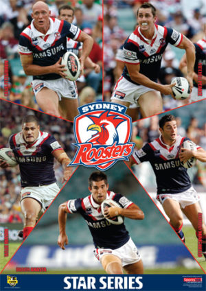 NRL Rugby League Sydney Roosters Star Series Sport Print