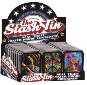 WHOLESALE ONLY Stash Tins HOLDS 24 LARGE TINS Cardboard Display Box