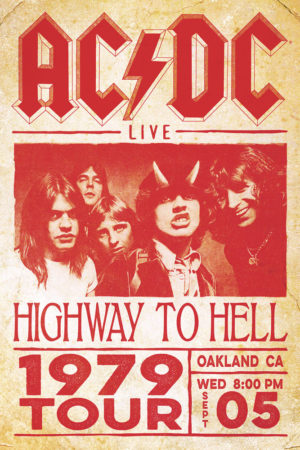 AC/DC Highway To Hell 1979 Tour Concert Poster