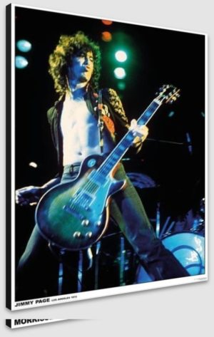Led Zeppelin Jimmy Page Poster Los Angeles 1972 A1 Poster - Poster 59.5x84cm Blockmounted