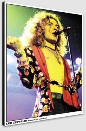 Led Zeppelin Robert Plant March 1975 A1 Poster - Poster 59.5x84cm Blockmounted