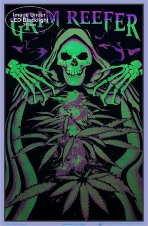 Grim Reefer Flocked Velvet Blacklight Poster - Image 2