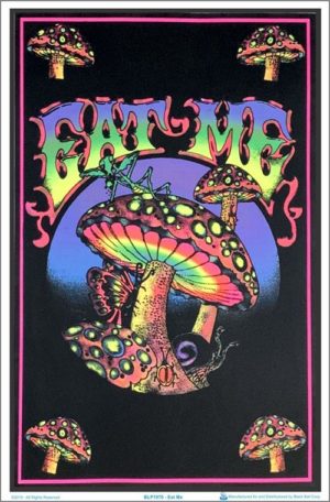 Eat Me Flocked Velvet Blacklight Poster