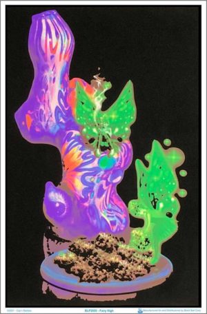 Fairy High Flocked Velvet Blacklight Poster
