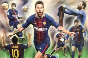 Lionel Messi Barcelona Collage Poster