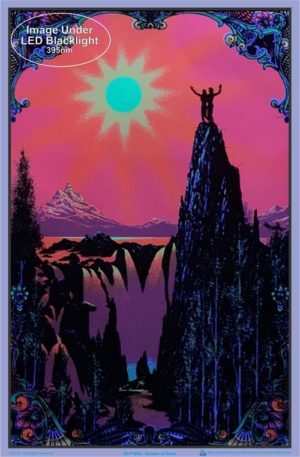 Garden of Eden Flocked Velvet Blacklight Poster - Image 2