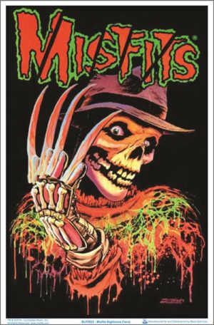 Misfits Nightmare Fiend Flocked Velvet Blacklight Poster