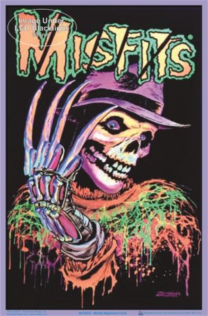 Misfits Nightmare Fiend Flocked Velvet Blacklight Poster - Image 2