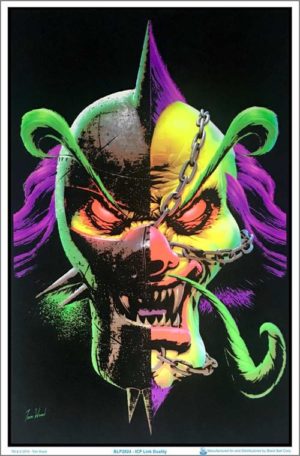 Insane Clown Posse Link Duality by Tom Wood Flocked Velvet Blacklight Poster