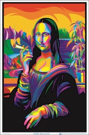 Mona Joint Flocked Velvet Blacklight Poster