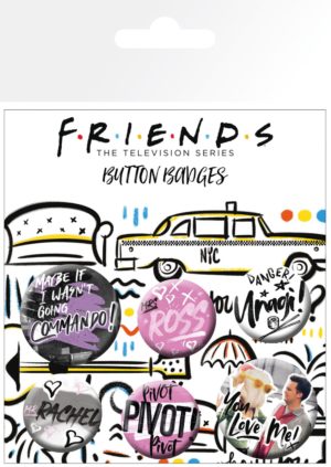 Friends Doodle Badge 6 Pack