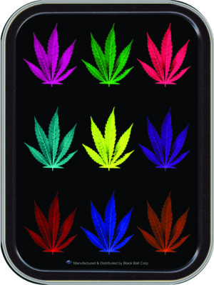 Leaf Pop Art Large Stash Tin